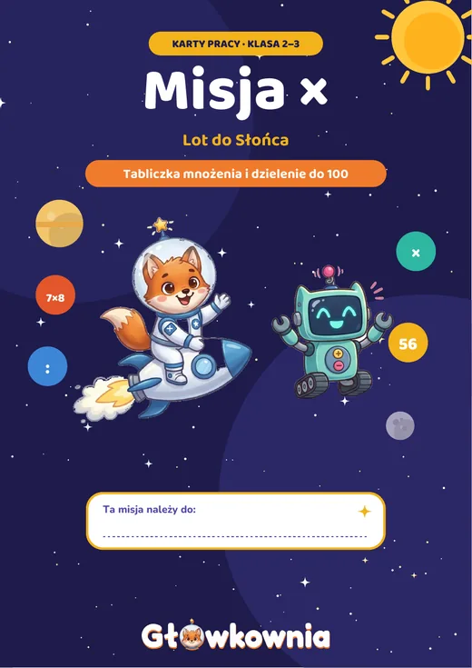 Okładka: Misja × – karty pracy